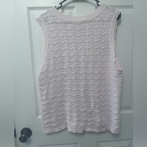 LOFT Scalloped Pointelle Sweater Tank Top NWOT - Picture 10 of 10